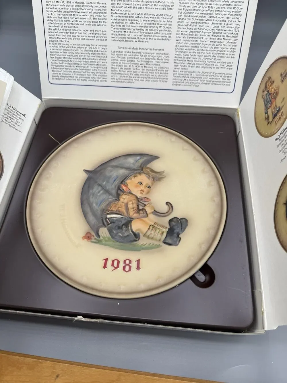 Goebel Hummel 1981 Annual Plate Hum 274 11th Edition West Germany w/ Box